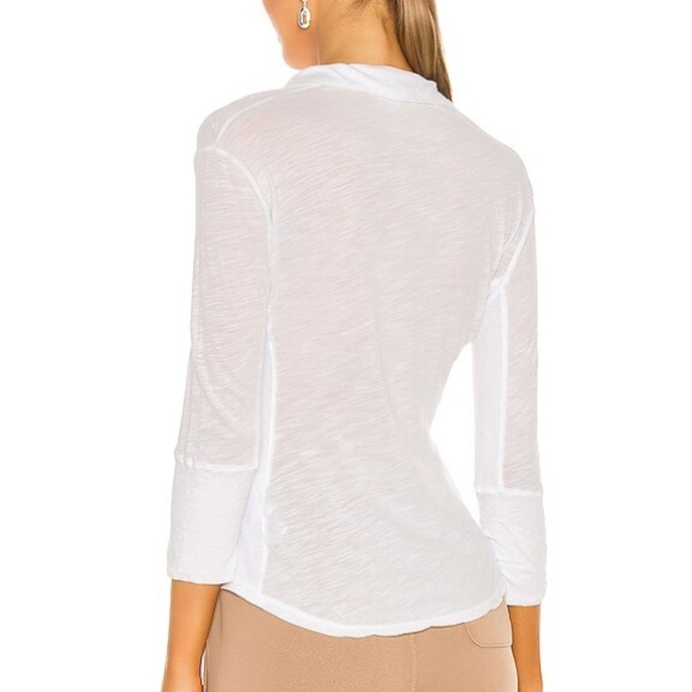 James Perse Slub Side Panel Button Front Shirt In… - image 3